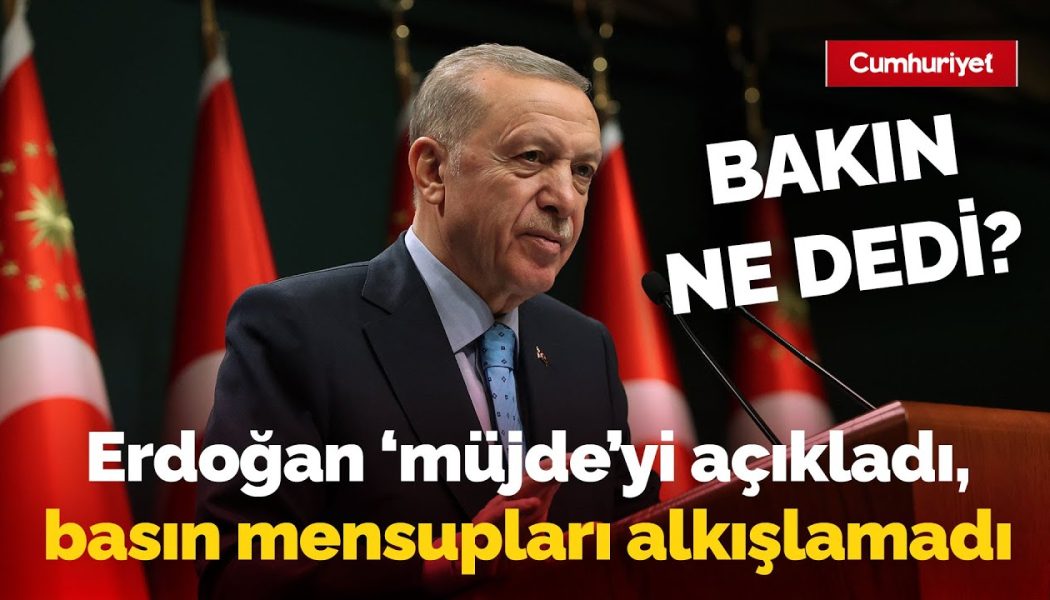 Erdoğan ‘müjde’yi açıkladı, basın mensupları alkışlamayınca bakın ne dedi?