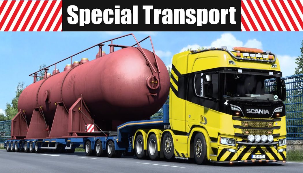 SPECIAL TRANSPORT | DAR YOLLARDA ESKORT EŞLİĞİNDE ÇOK AĞIR YÜK | ETS2 PROMODS 1.46 !!