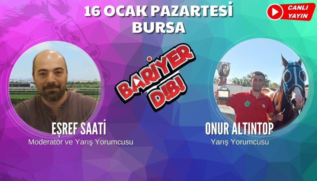 🔴Canlı Yayın / Bariyer Dibi / 16 Ocak 2023 Pazartesi / Bursa Koşuları Değerlendiriliyor